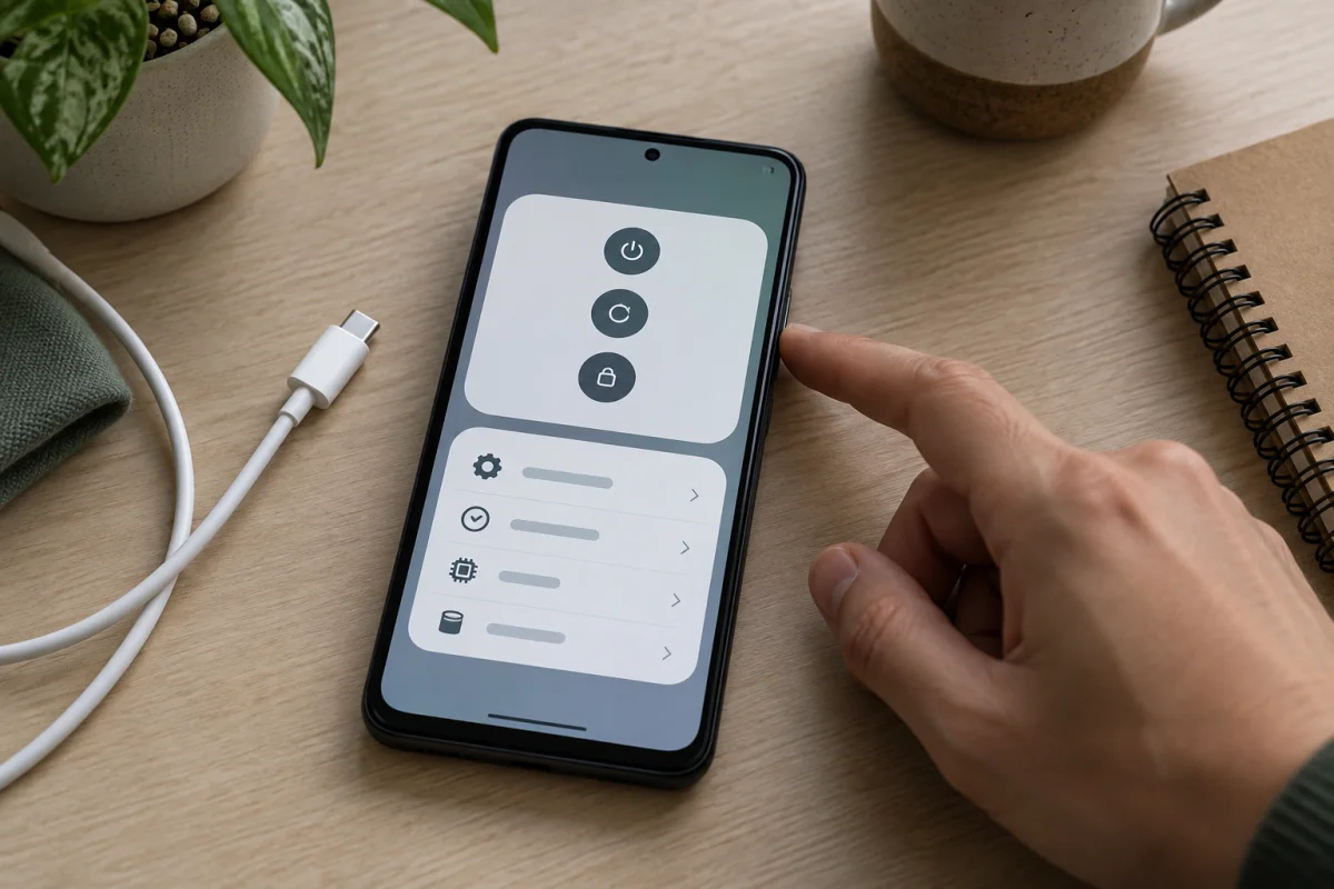 Перезапуск Android-смартфона перед дальнейшей диагностикой SIM