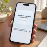 Функция Describe a Shortcut в приложении Команды на iPhone с текстовым описанием автоматизации