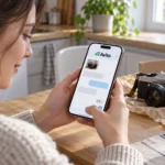 Пользователь пишет во внутреннем чате Avito при продаже фотоаппарата