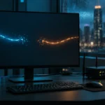 Прерванное сетевое соединение на мониторе рядом с домашним роутером