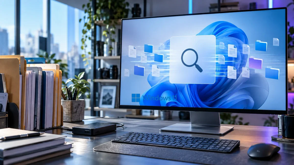 Поиск файлов Windows 11 через индексатор на настольном компьютере