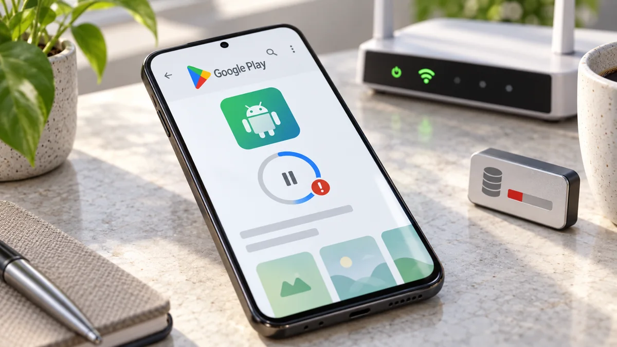 Google Play остановил загрузку приложения на Android-смартфоне