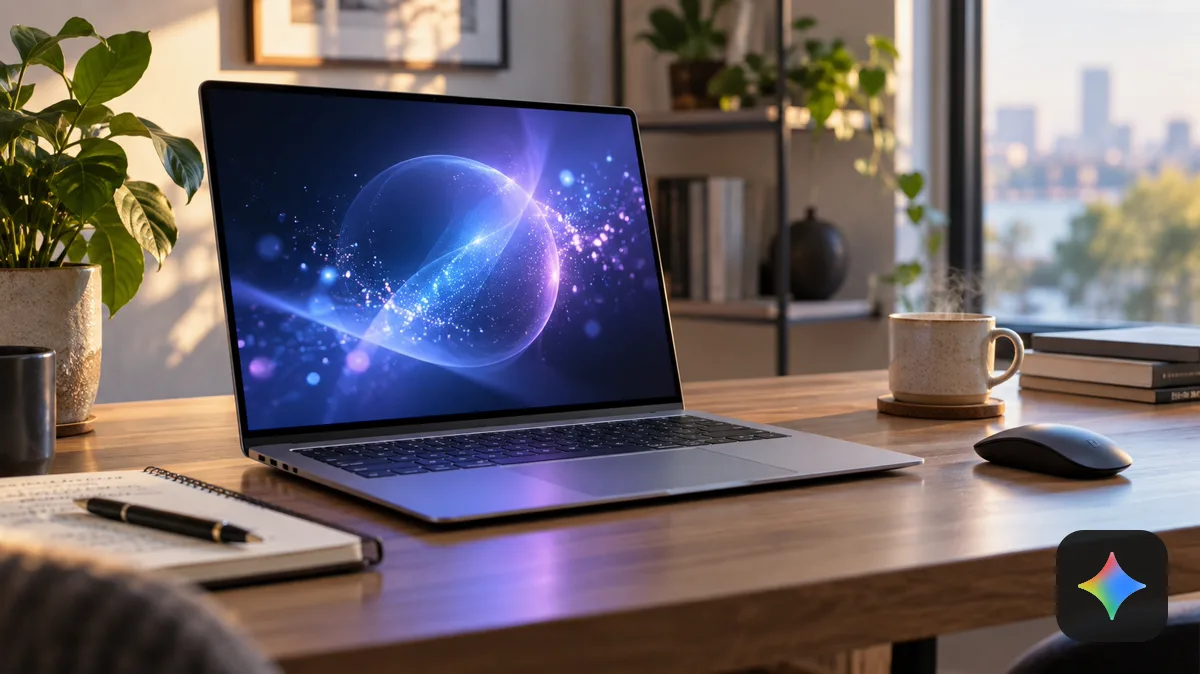 Приложение Gemini для Windows на ноутбуке