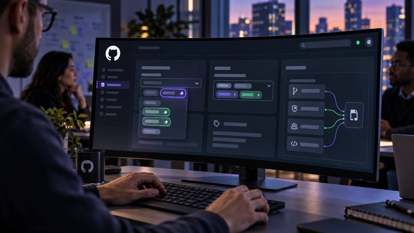 Администратор настраивает подсказки GitHub Copilot для свойств репозиториев