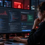 Разработчик исследует производственный сбой в рабочем пространстве GitHub Copilot