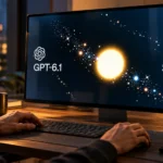 Официальная графика GPT-6.1 Sol на мониторе рабочего стола