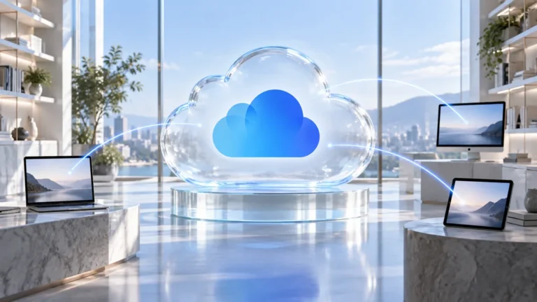 Система синхронизации устройств с крупным официальным знаком iCloud