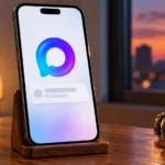 iPhone с символом MAX рядом с устройством для теста уведомлений