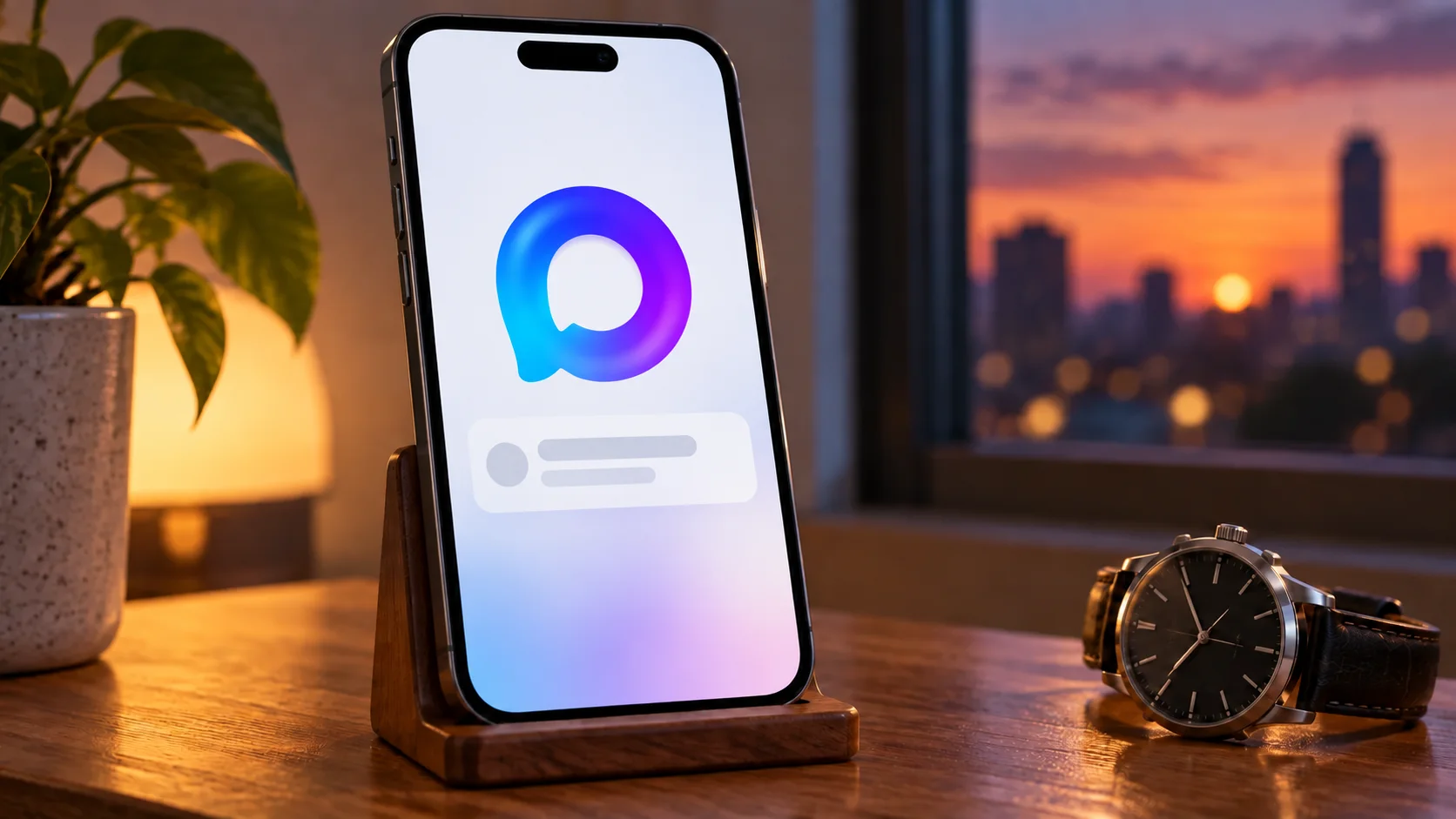 iPhone с символом MAX рядом с устройством для теста уведомлений