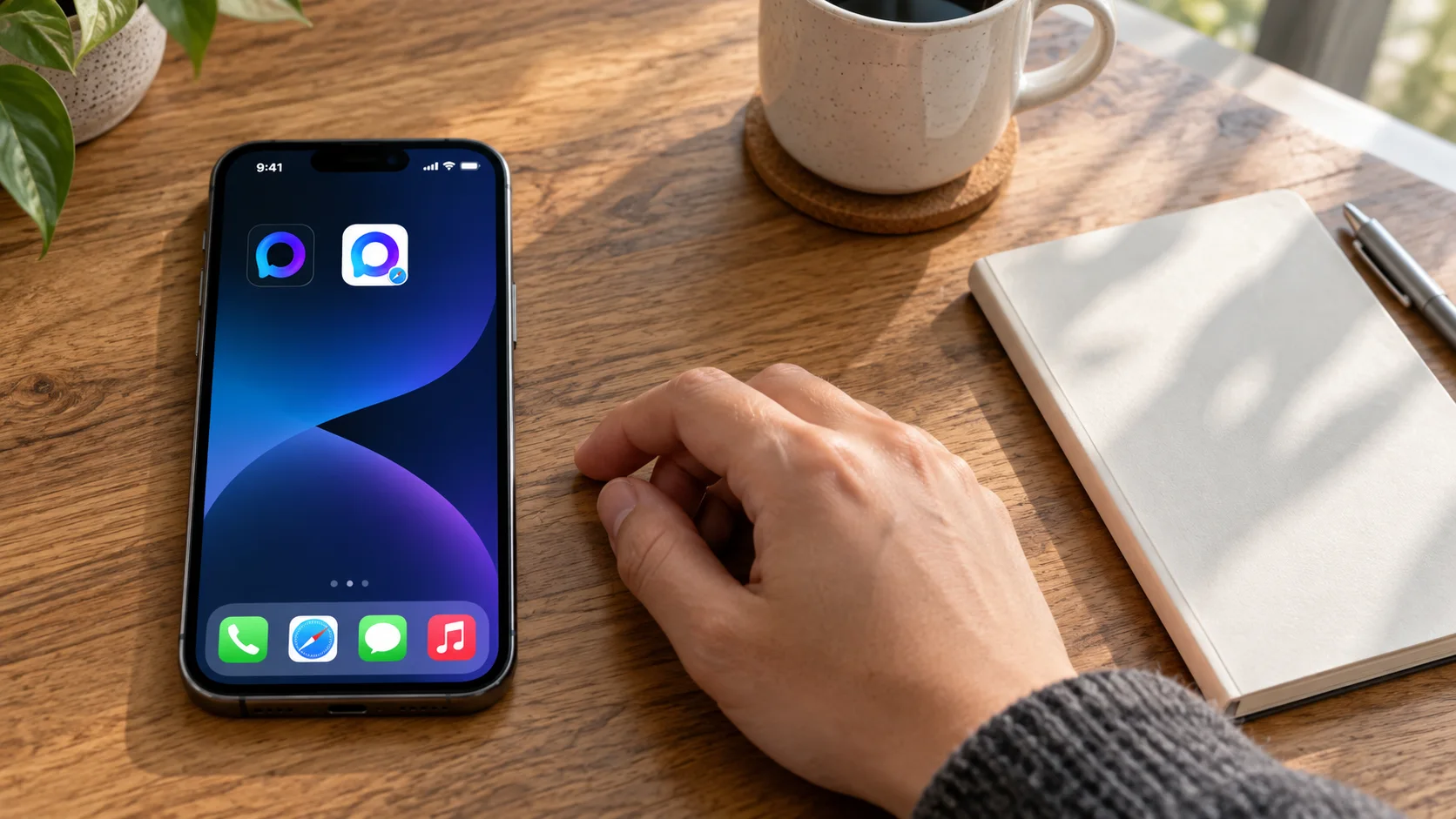 На iPhone различимы значки приложения MAX и веб-версии на домашнем экране