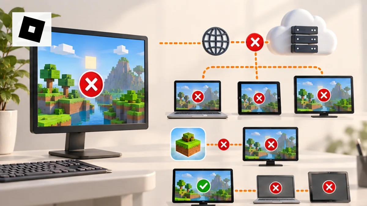 Сравнение общего сбоя Roblox с ошибкой одной игры