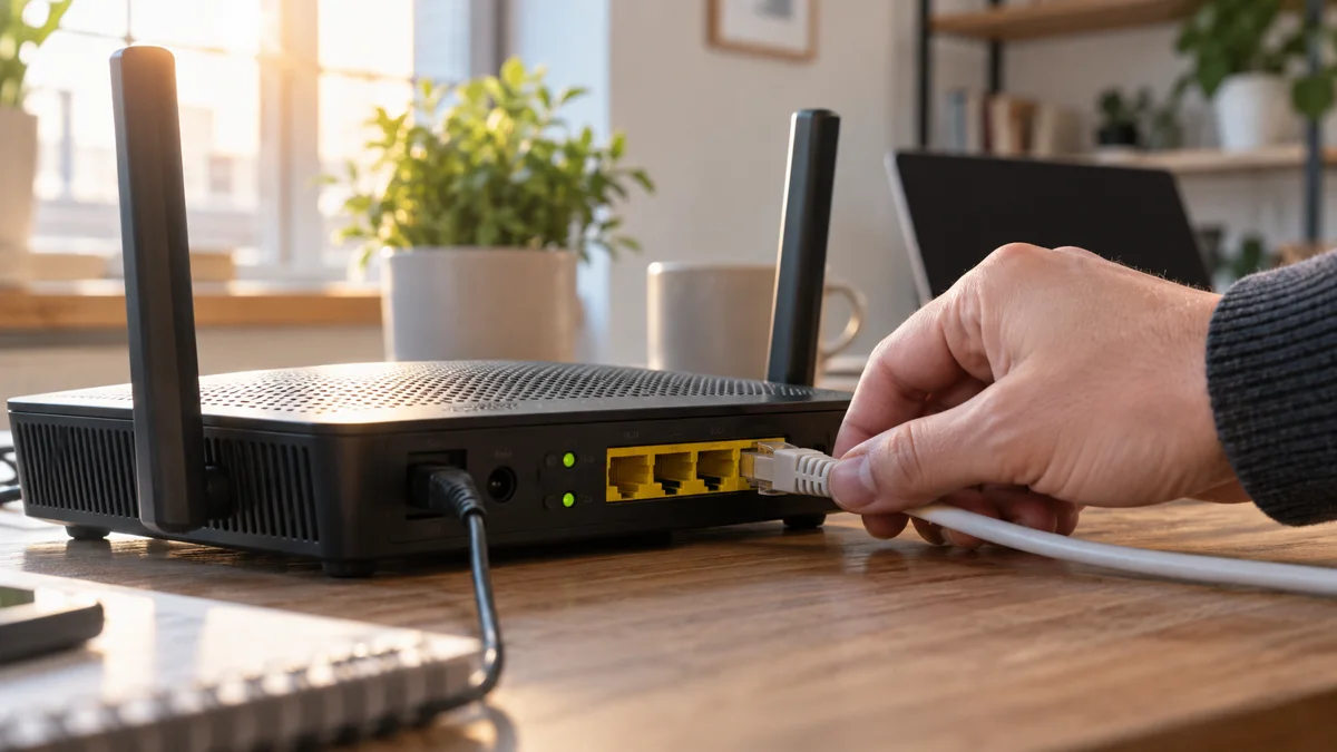 Проверка Ethernet-кабеля и индикаторов домашнего роутера