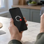 Пользователь проверяет не прошедший банковский перевод на смартфоне
