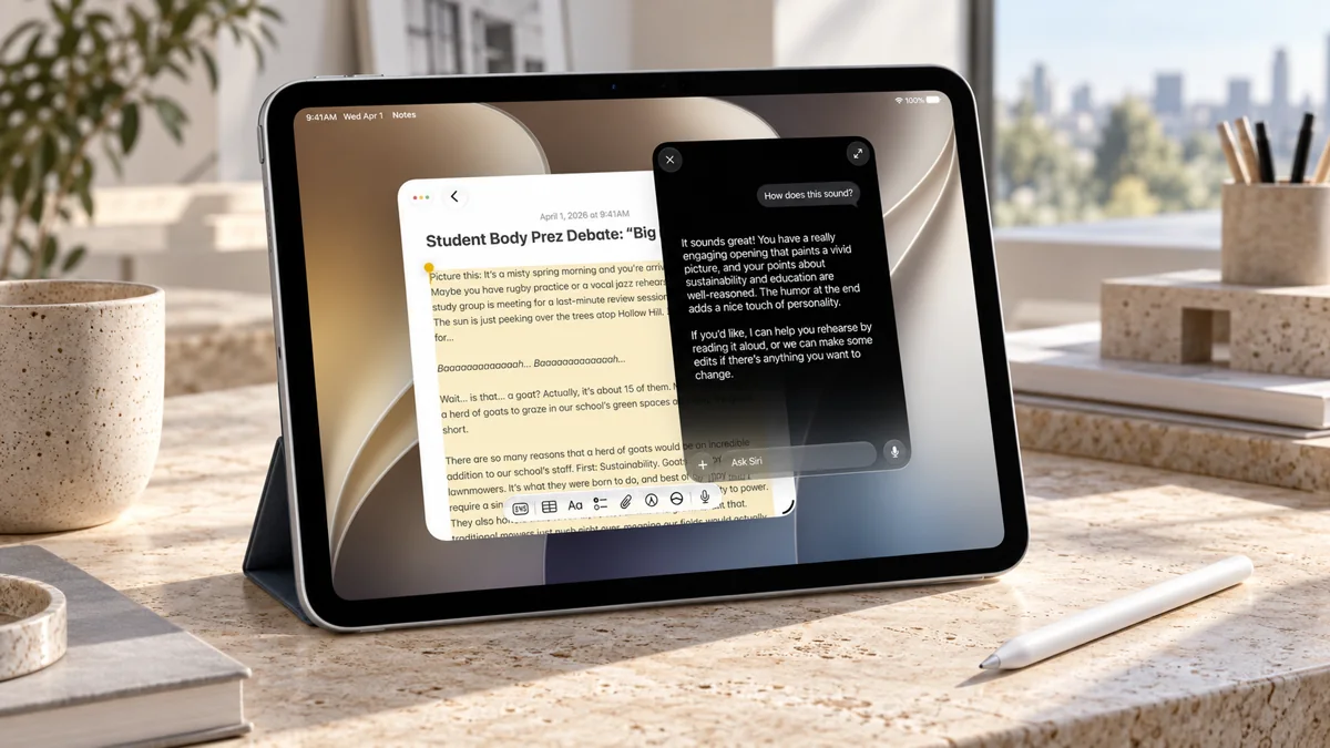 Siri AI на Ipad с новым интерфейсом Apple