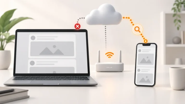 Диагностика загрузки социальной сети на компьютере и смартфоне