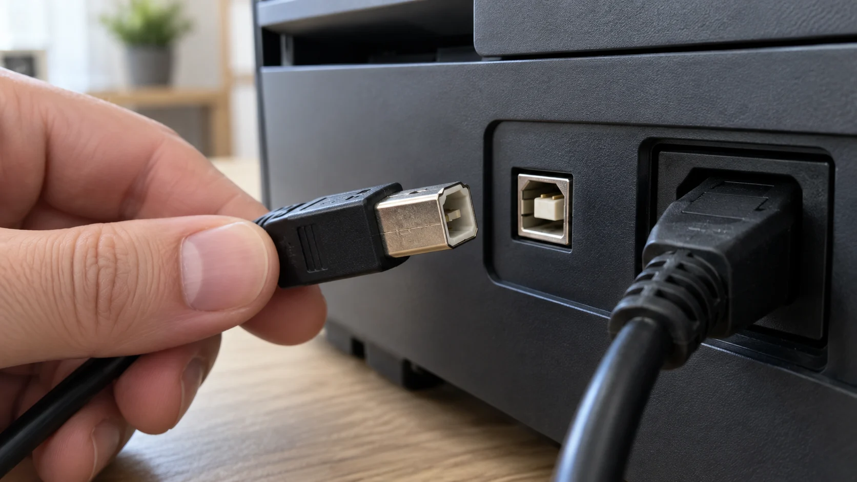 Проверка питания и USB-кабеля домашнего принтера