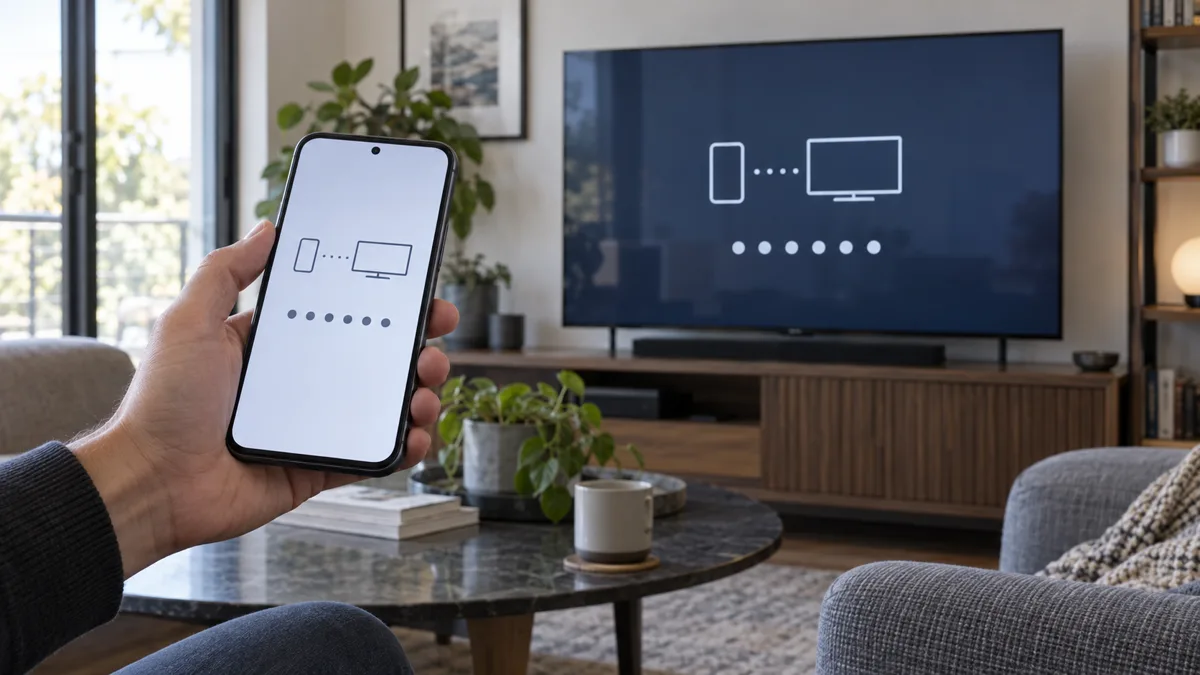 Сопряжение смартфона с телевизором для входа и управления видео