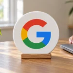 Официальный знак Google рядом с устройствами для восстановления аккаунта