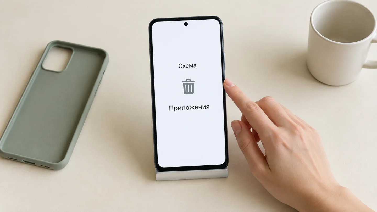 Схематичное обозначение приложений на телефоне
