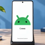 Знак Android на схематичном экране безопасного режима