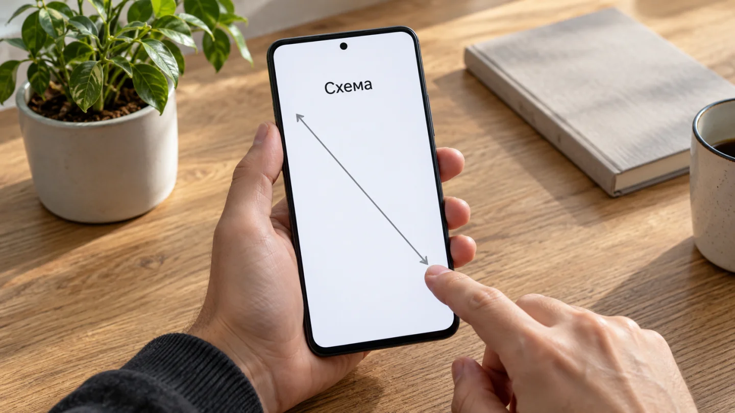 Схематичное направление проверки касаний на Android