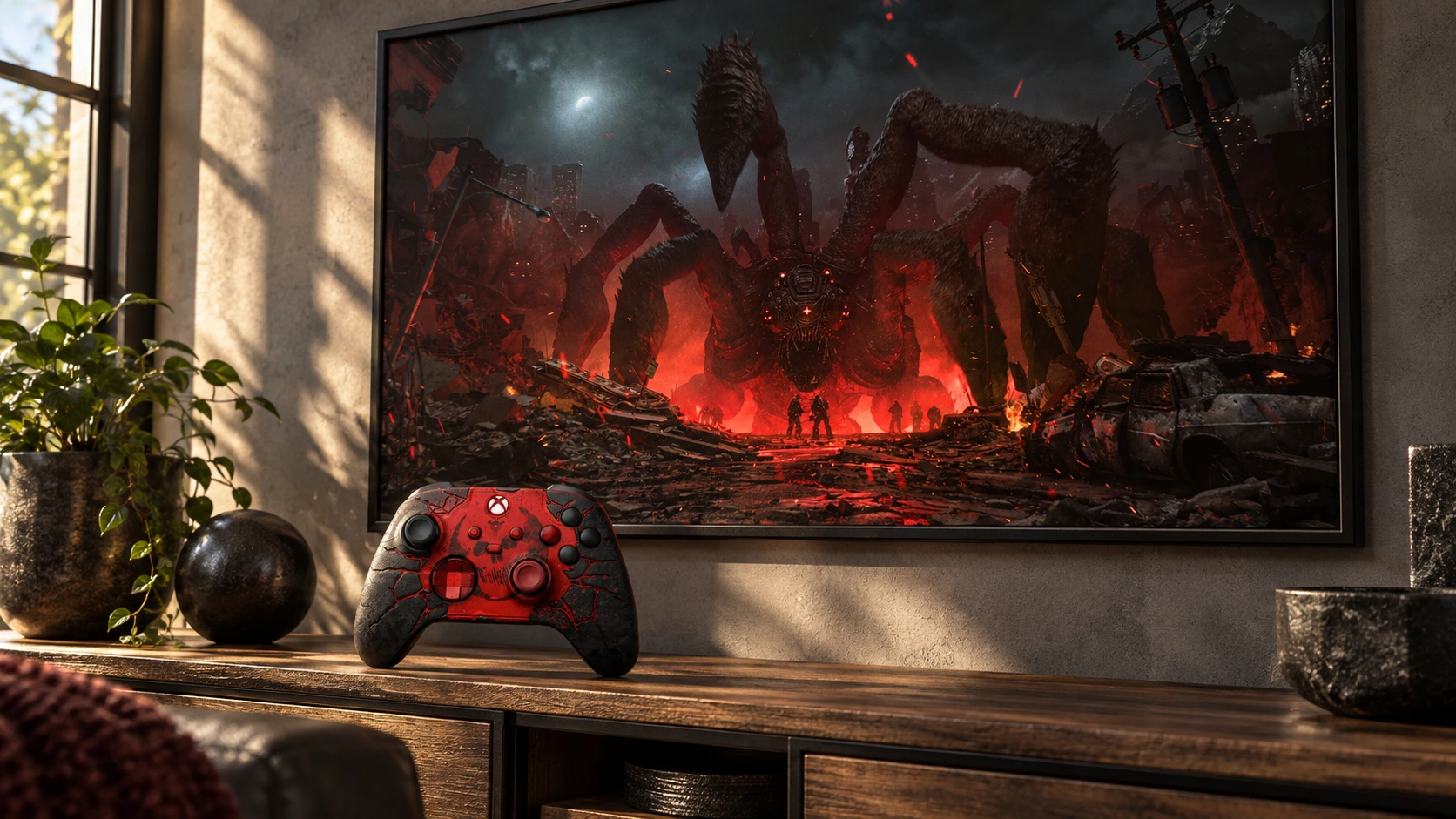 Официальный игровой арт Gears в редакционно созданном интерьере