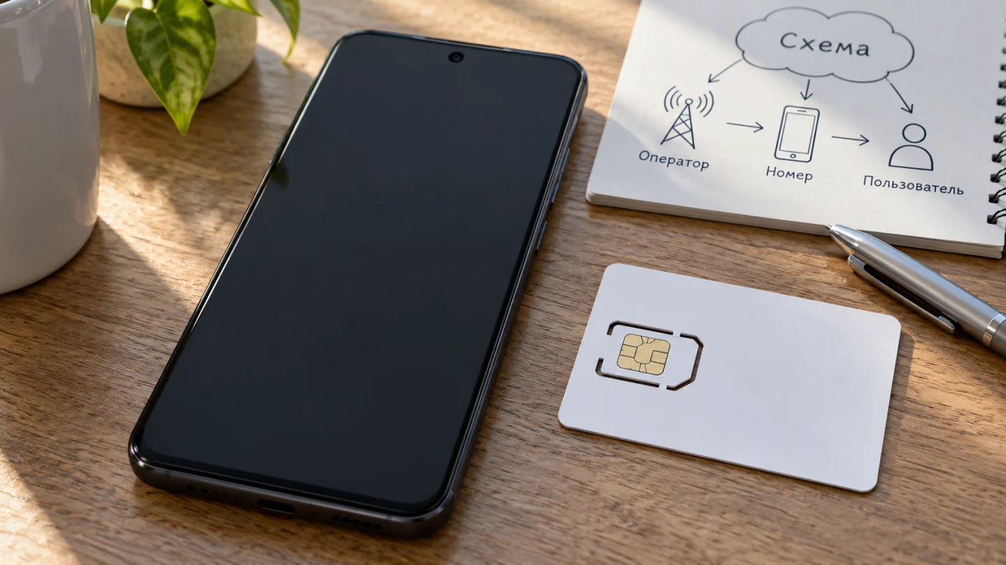 SIM-карта и телефон без личных данных