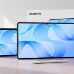 Galaxy Tab S12 Ultra и S12+ по официальному референсу в редакционной сцене